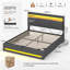 Bed with Hydraulic Storage and Charging Station Upholstered Storage Headboard, Space-saving-505579973-507162038