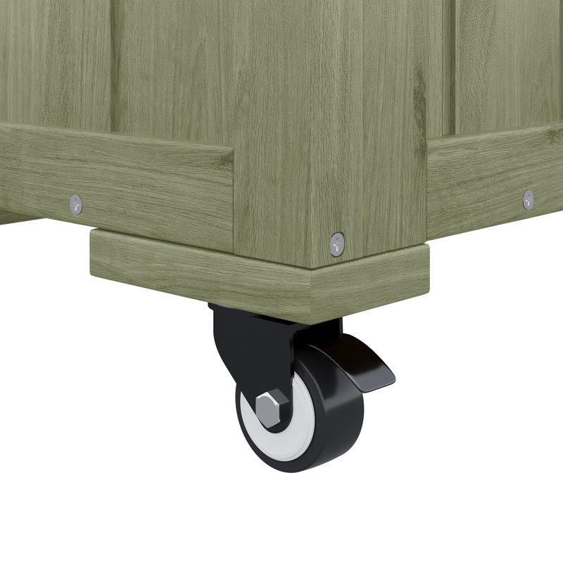 Wood Planter Box, Green