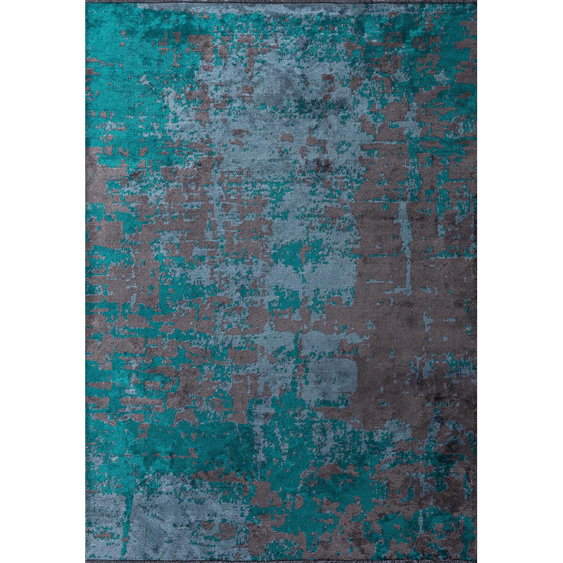Bev Abstract Hand Loom Indoor / Outdoor Area Rug, Rectangle 7'10" x 9'10"