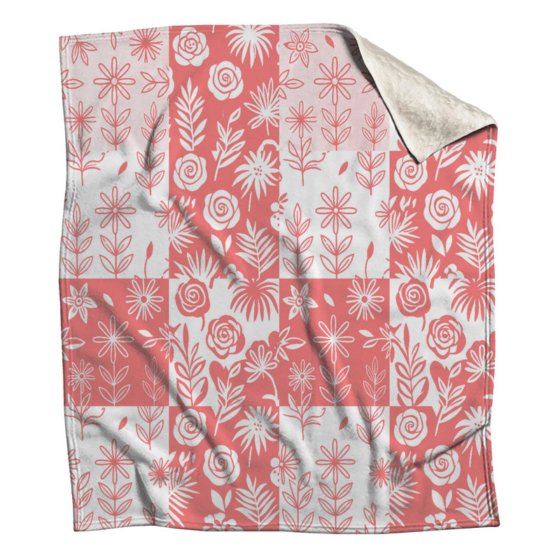 Couvertures à motif floral, L 60 po x H 80 po