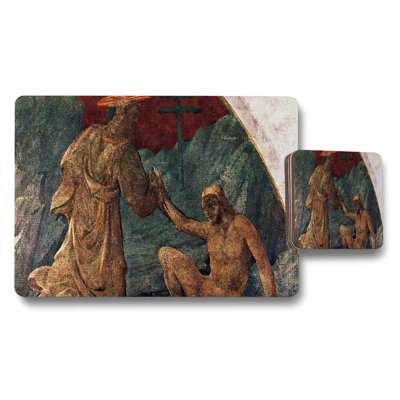 Placemat And Coaster Set Featuring Vintage Artwork Print For Table