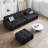 Italian Simple Design Black Sofa