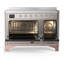 Majestic III Series 48 Inch Induction Range with 6 Induction Elements in Antique White (Chrome Trim)-1345769249-1345769252