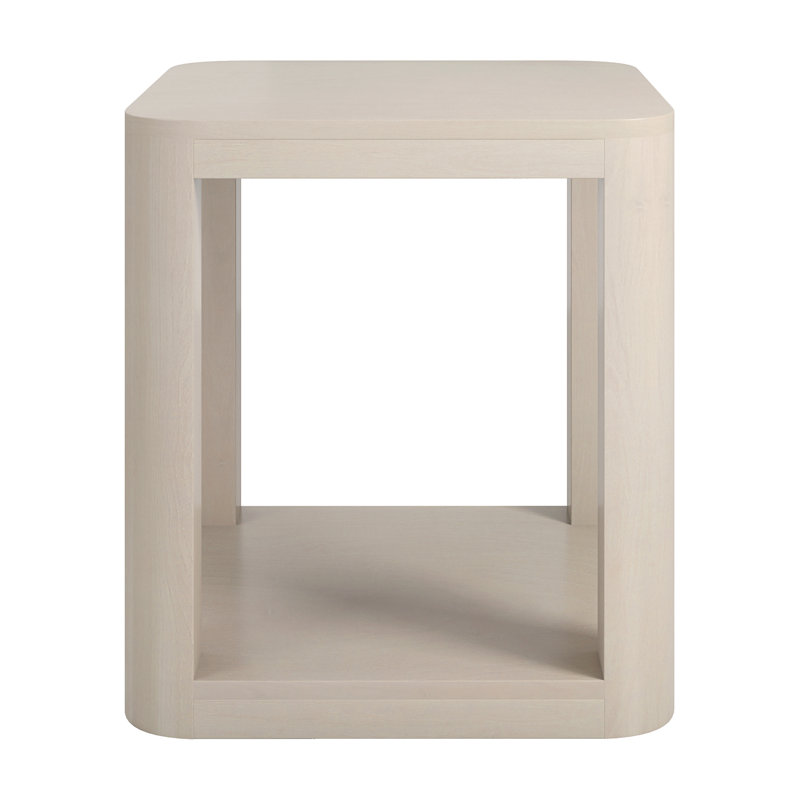 Sophiaisabelle 20" Wide Square Side Table in Alder, White