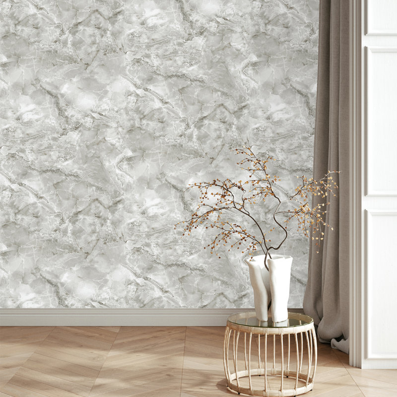 10.05m x 53cm Matte Wallpaper Roll, Grey