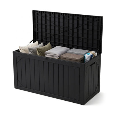 Boîte de rangement d'extérieur 100 gallons noire PawsomePad