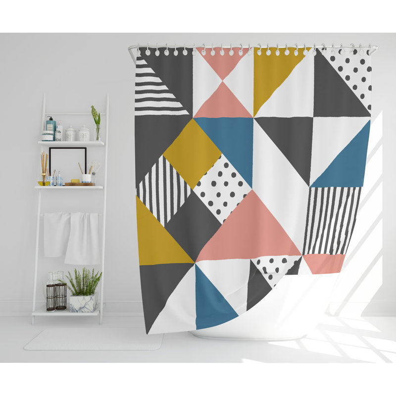 Lyra Polyester Shower Curtain, 168cm H x 168cm W