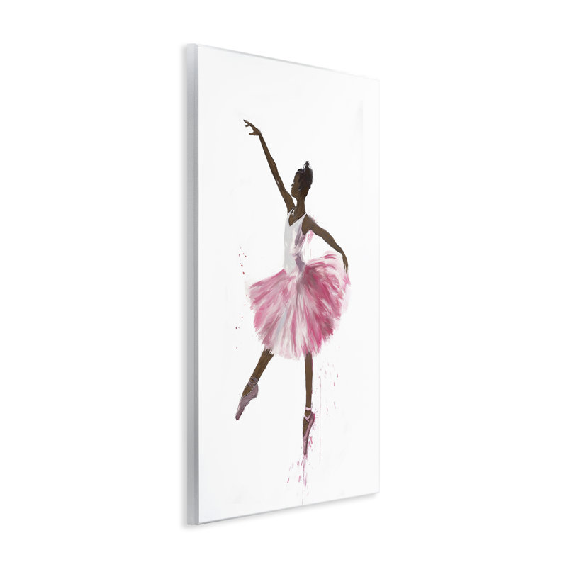 «Graceful Ballerina in Pink», art mural sur bois par Ramona Murdock, H 15 po x l 10 po