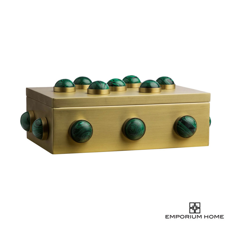 Boîte décorative Emporium Home Pandora Malachite, Vert