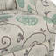 Fauteuil inclinable manuel moderne - 3 angles réglables (105 ° / 120 ° / 150 °) + tissu floral beige / bleu