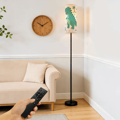 Floor Lamp  Dinosaur baby boy seamless Sweet dino palm Scandinavian Dimmable Modern Standing Lamp with Remote Control Footswitch Bulb Lampshade Tall Pole Corner Lamp for Living Room Bedroom Office