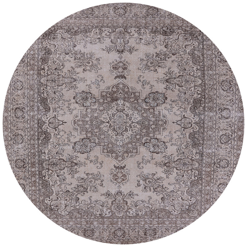 Tapis oriental gris Reshawn, Rond 4 pi