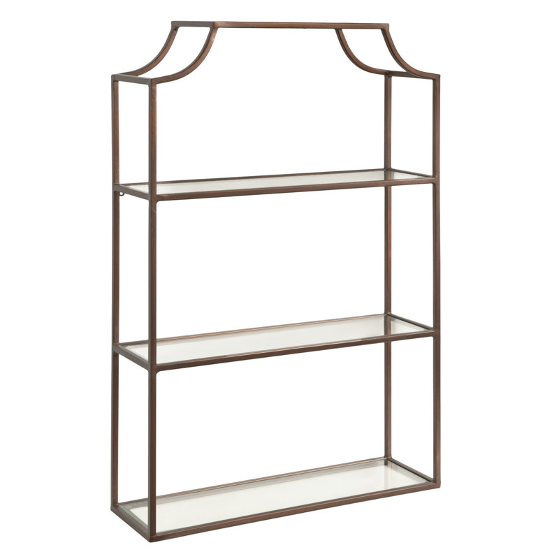 Turgut 4-Tiered Metal Accent Shelf, Bronze