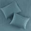 3 pièces de courtepointe très grand / très grand bleu sarcelle - réversible, microfibre douce avec rembourrage de coton, microfibre réversible, rembourrée moderne-128128324-128128325