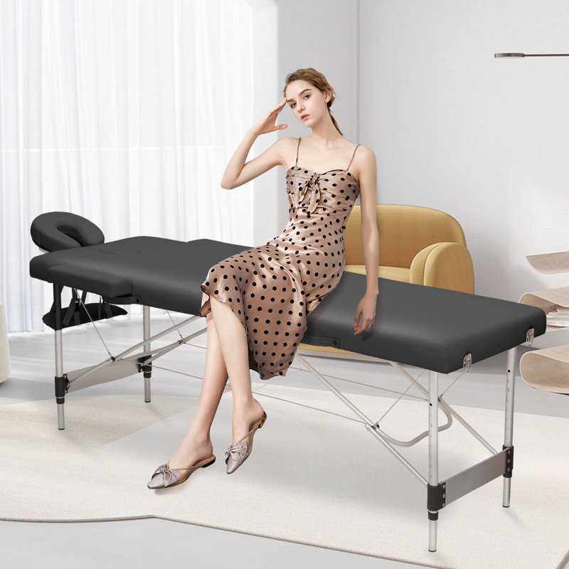Table de massage pliable Loberta, Noir, noir, noir, noir