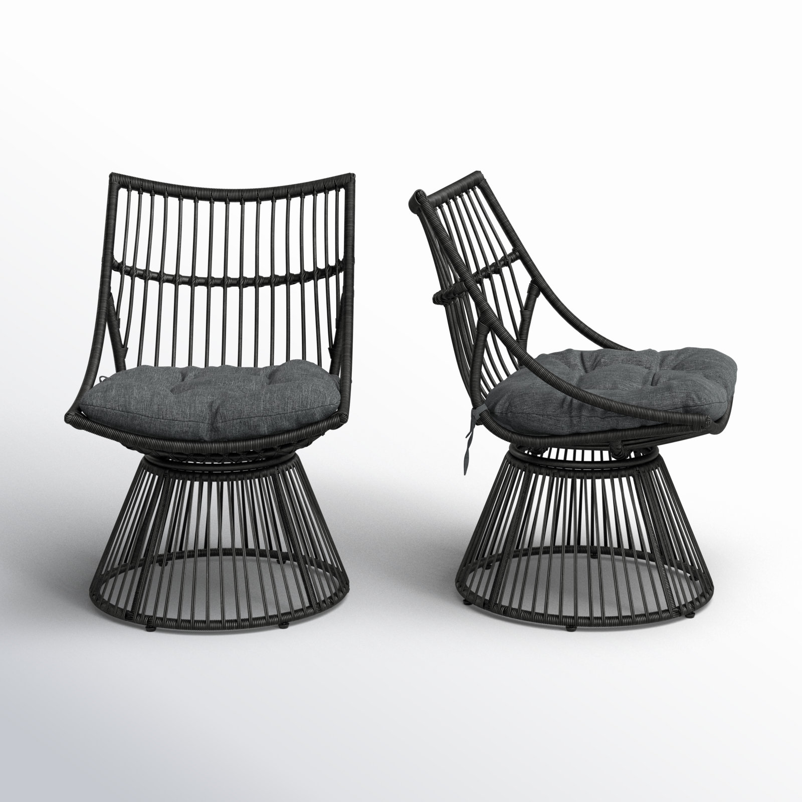 Fiona Patio Lounge Chair, Gray, Gray