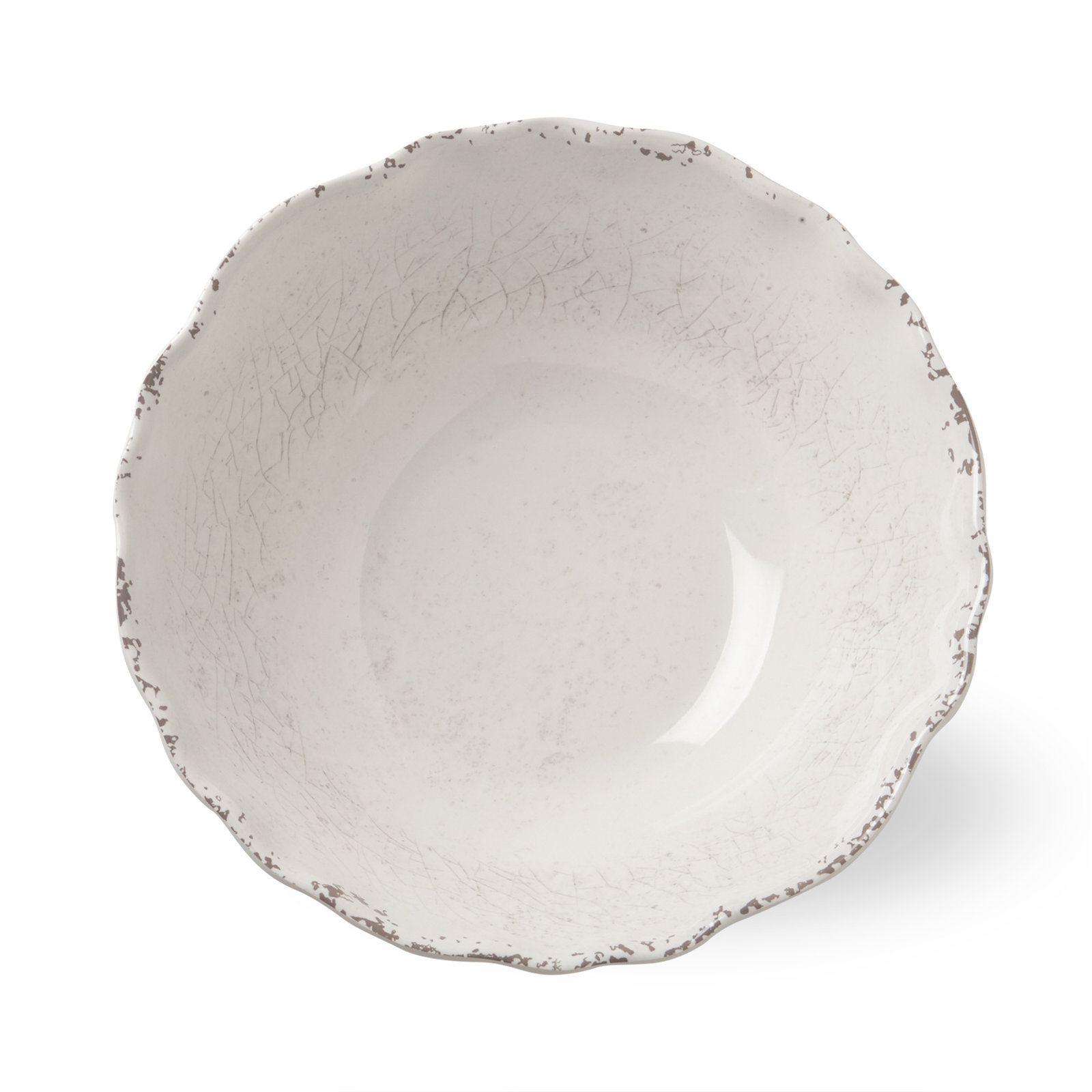 Ambania Veranda Melamine Serving Bowl, Ivory