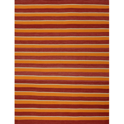 Striped Area Rug in Orange/Red