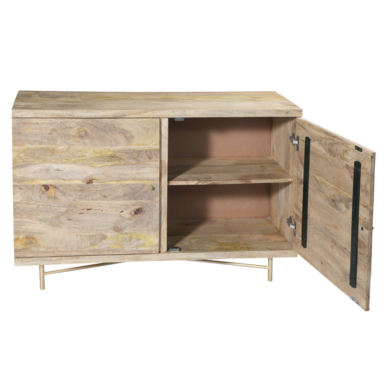Miser 112cm Solid Wood Sideboard, Natural