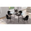 Chaise d'appoint rembourrée en velours noir Doop-842275920