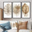 Ensemble de salon mural Reflection Tropical Beiges Leaves II - Plants-107200130-107200133