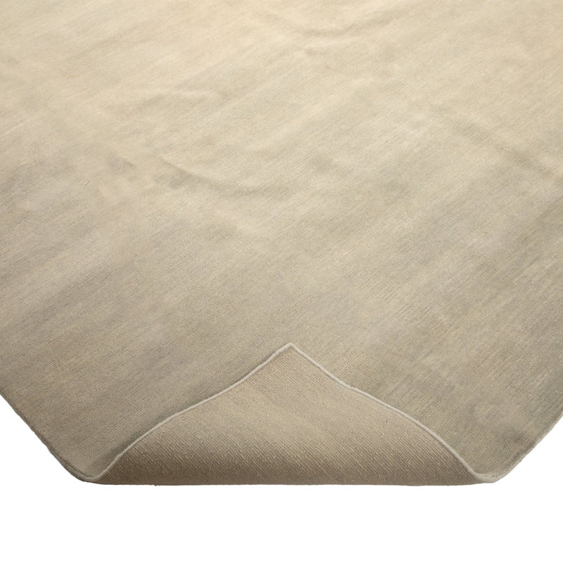 Solid Tibetan Wool Rug, Gray, Rectangle 9' x 12'