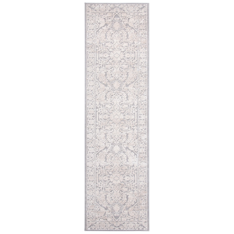 Calidia Oriental Light Gray Area Rug, Runner 2'3" x 6'