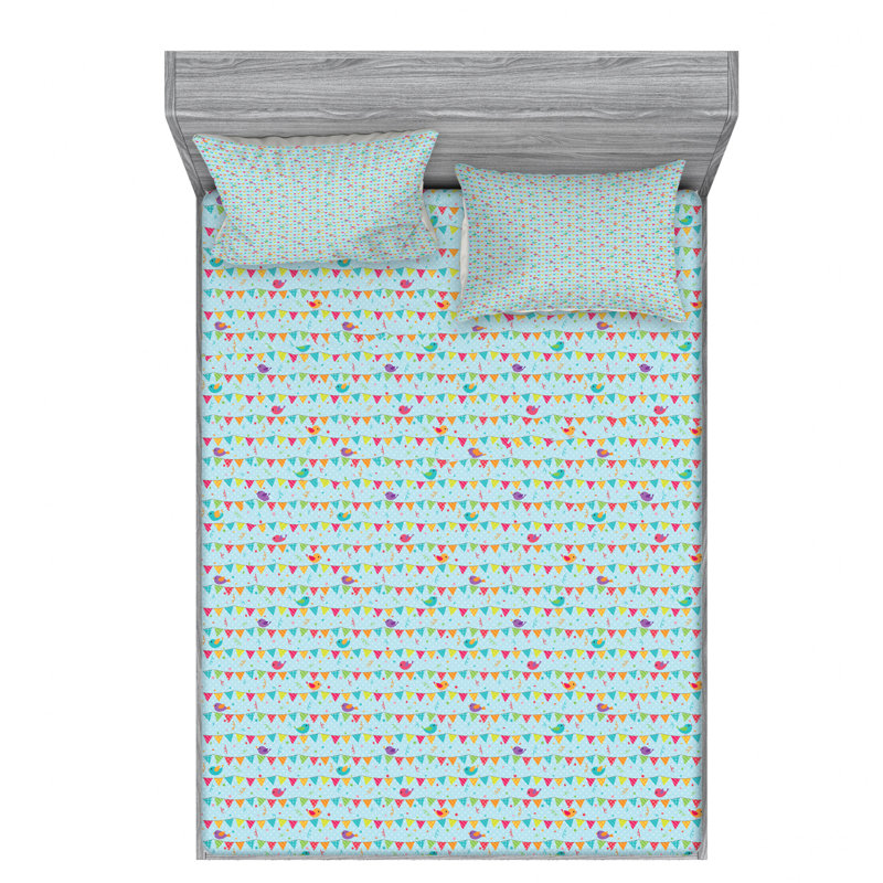 Microfiber Sheet Set, Queen Sheet Set with Fitted Sheet