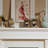 White Solid + Manufactured Wood Electric Fireplace
