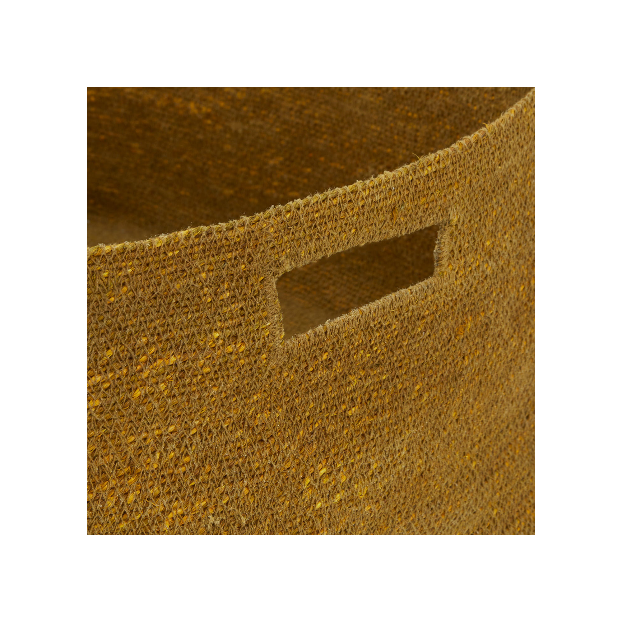 Essential Laundry Basket with Handles, Mustard, 12" H x 13" W x 13" D