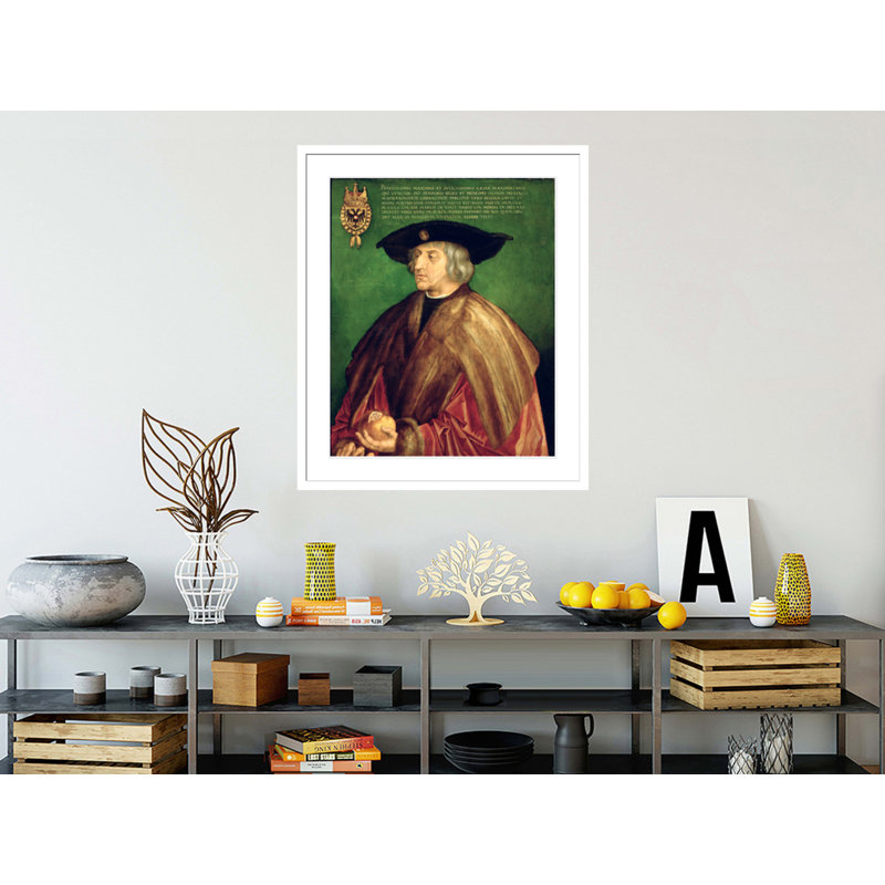 «Emperor Maximilian I» par Albrecht Dürer, impression giclée sur cadre, H 39,74 po x l 33,5 po