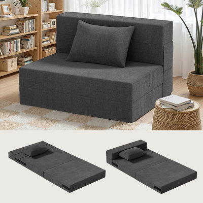 Sofa Bed Sectional Couch Folding Sofa Bed Compressed Floor Boneless Couches, Convertible Sleeper Sofa Bed, Modular Modern Linen Sofa for Living Room Bedroom