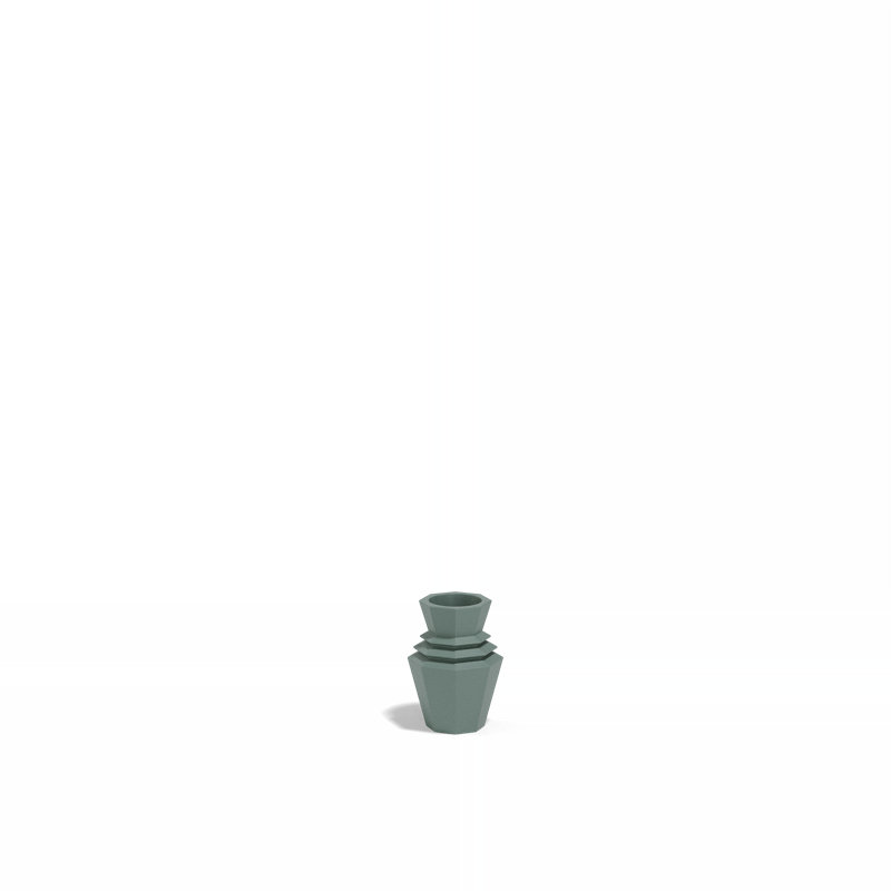 Origami - pot à fleurs Hinoki, H 9,75 po x l 7,5 po x P 7,5 po, Vert