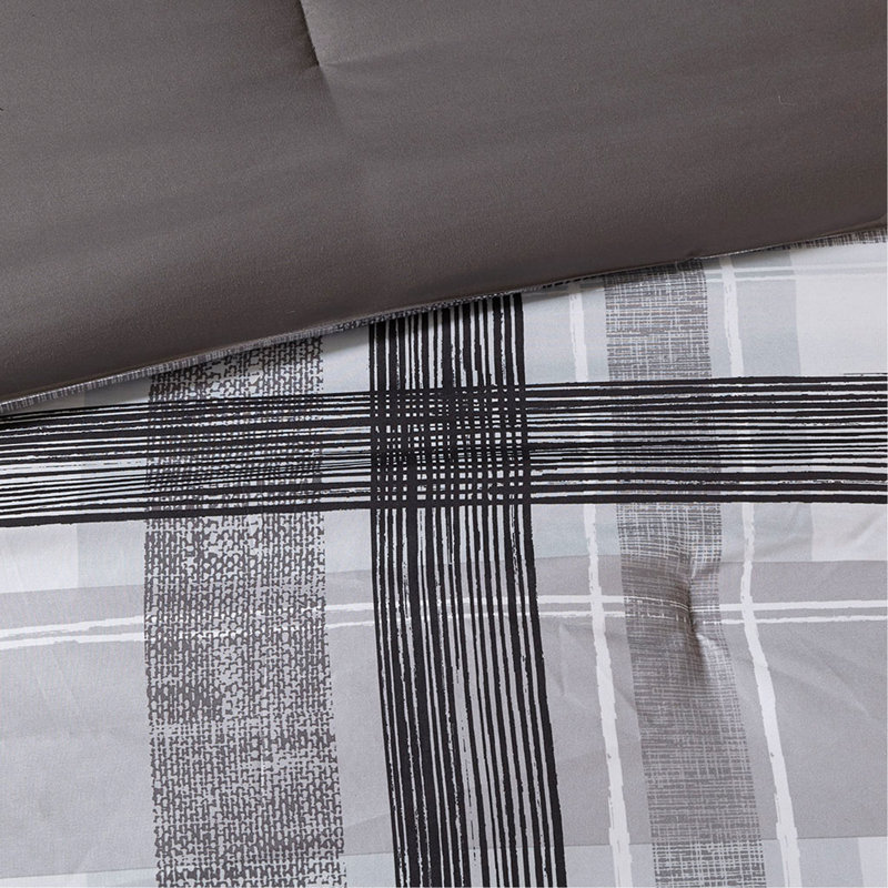 Twin/Twin XL Plaid Comforter Set, Twin/Twin XL Comforter + 4 Additional Pieces
