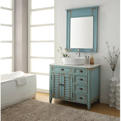 Ensemble de meuble-lavabo simple 36 po avec miroir Sneed
