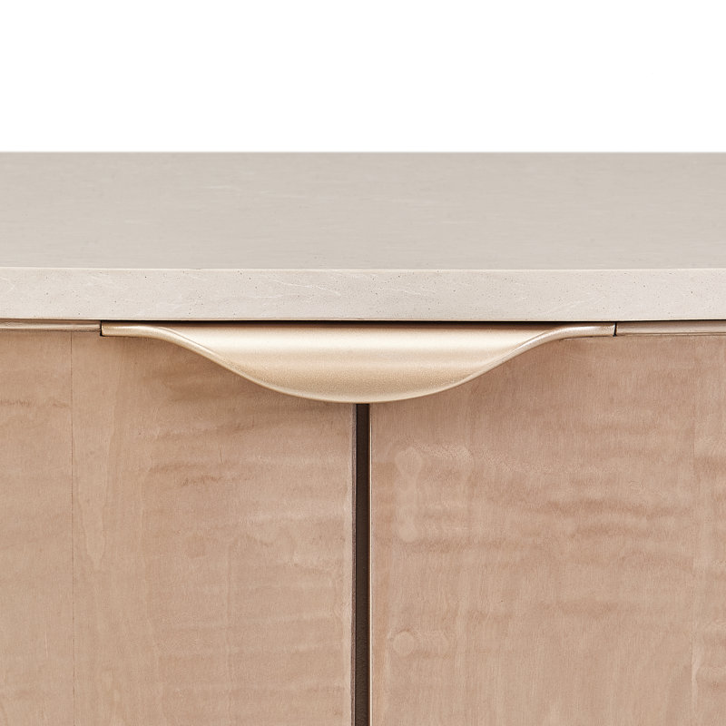 Malibu Crest Media Console, Blush/White