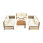 Ensemble de conversation modulaire avec coussins imperméables - ensemble de canapé d'extérieur de qualité supérieure (coussin beige)