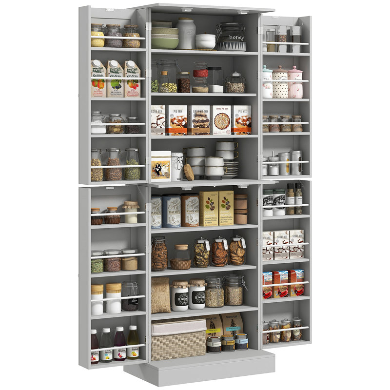 Armoire de cuisine de 65 po HOMcom, armoire de rangement moderne avec portes et tablettes, armoire autoportante pour la salle à manger