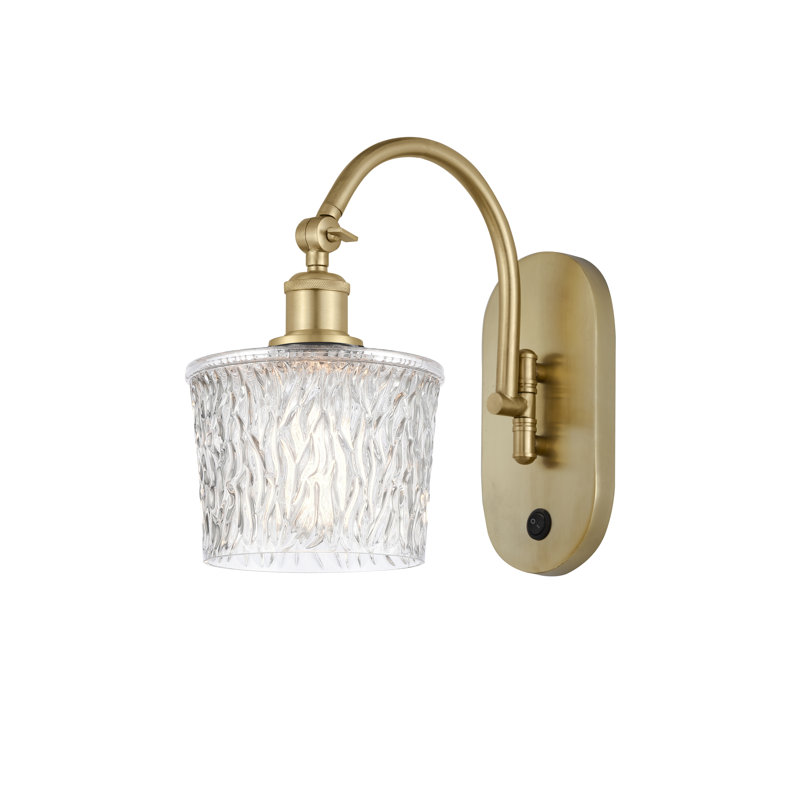 Iverson Swing Arm Sconce, Incandescent, Satin Gold