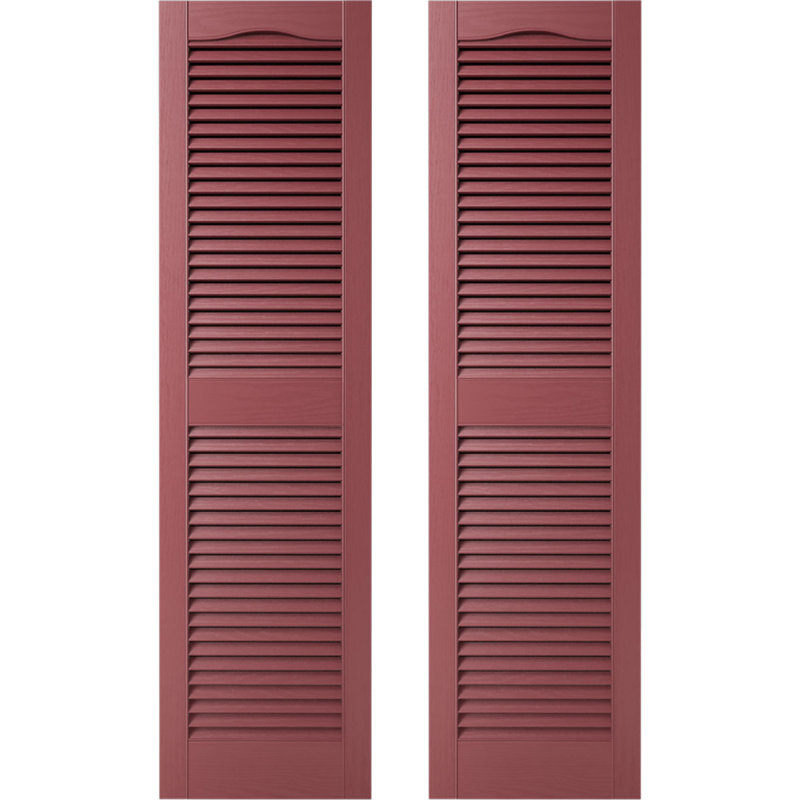 Paire de volets à auvent ouvert cathédrale standard, Baie rouge, 12", 39"