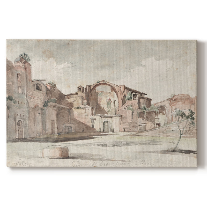 Croquis rétro-XLV, H 9 po x l 13 po x P 1,5 po, Toile tendue