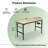 Adjustable Height Workbench, 60" Rubber Wood Top Heavy duty Workstation with Power Outlets, 2000 LBS Load Capacity Hardwood Worktable for Workshop, Garage, Office, Home