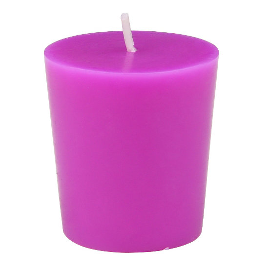 Bougie votive sans parfum Votive, Mauve, Ensemble de 12