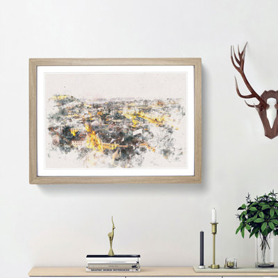 Lisbon Portugal Watercolour - Picture Frame Graphic Art Print