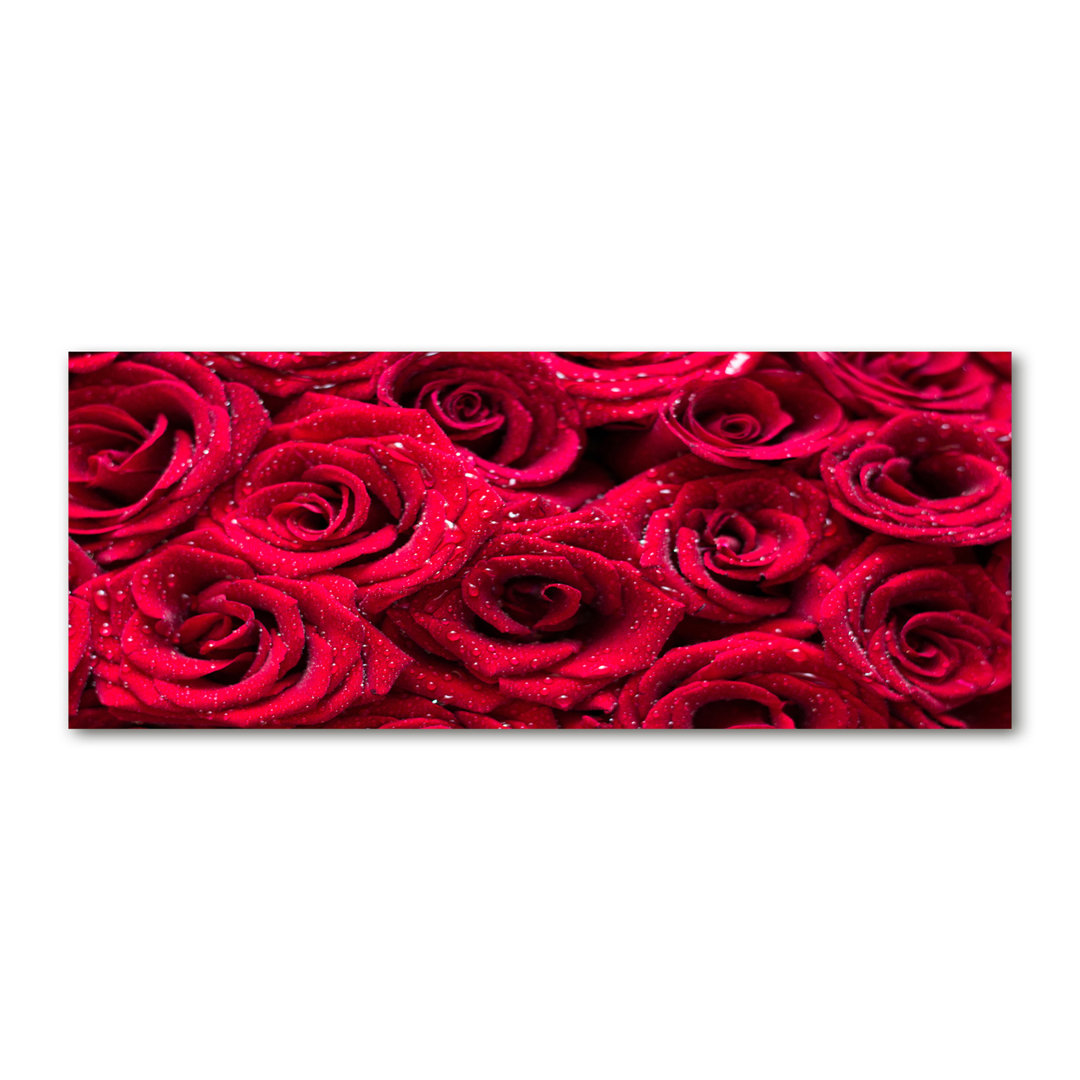 Drops on Roses - Kunstdrucke auf Leinwand - Wrapped Canvas