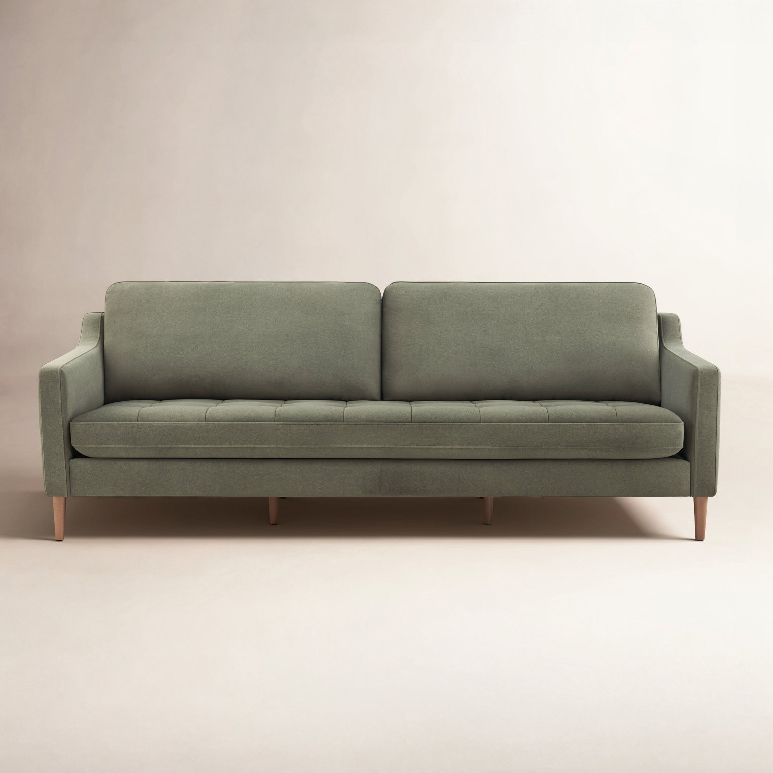 Daylen 86'' Upholstered Sofa, Vesper Forest Velvet