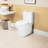 Floor Mounted Ceramic Toilet, 1.1/1.6 , Elongated Comfort Height, White, Soft Close Seat, & Approved One Mounted, Ceramic,