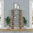 Scandinavian Style Bookshelf, Oak w/ Anthracite Color, 35.4 x 9.8 x 64.4 inches | 100% Melamine Coated Particle Board, Thickness: 0.7 inches | Numerous Shelves, Wall-Mountable Design | Perfect for Home or School Use-731640946