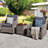 3 Pcs Outdoor Patio Furniture Set, Grey-926888385-914615973