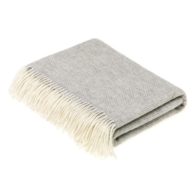 Jeté tissé en laine d'agneau Merino